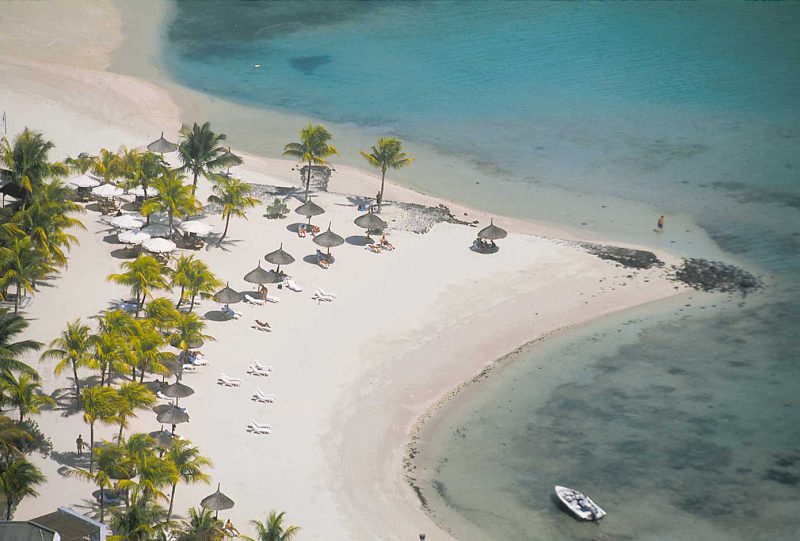 Widok na plaże na mauritius