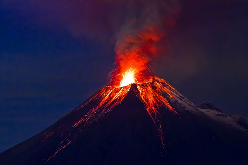 Czynny wulkan, Ekwador