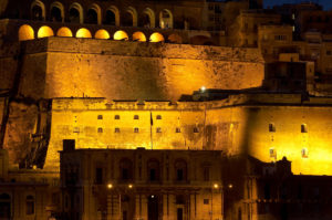 OświetloneBastiony Valetta na Malcie