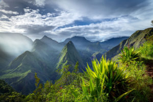 Szczyty gór w Reunion
